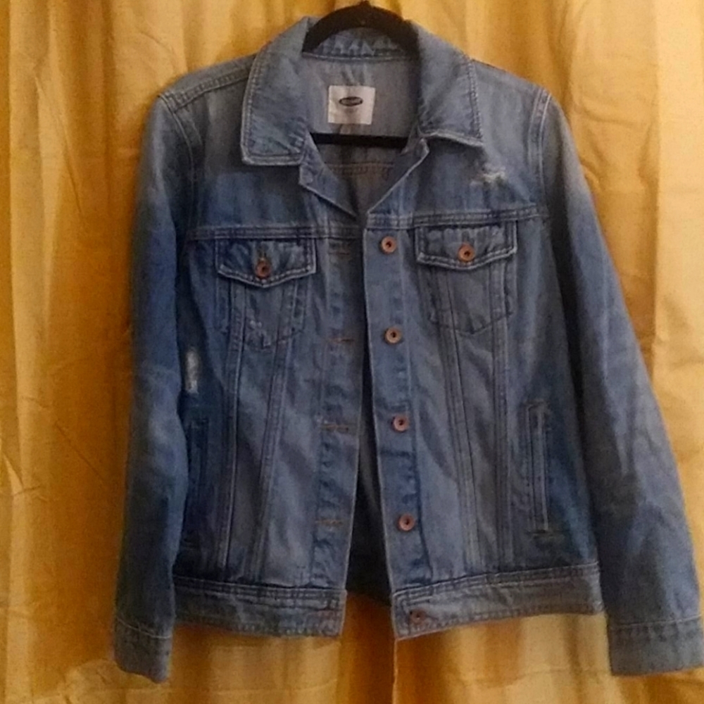 Old Navy Distressed Jean Jacket